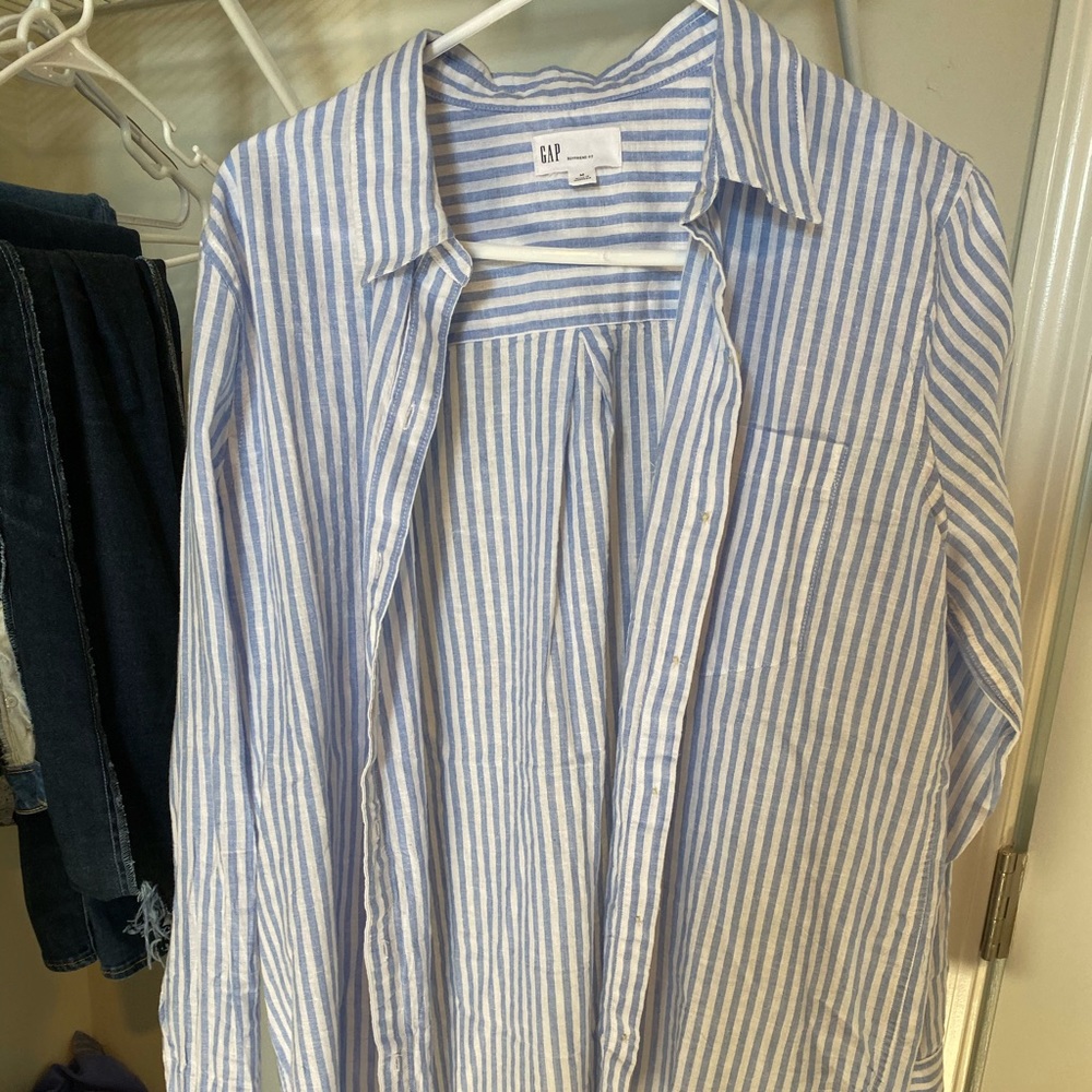 Boyfriend Shirt in Linen Cotton. Never wore